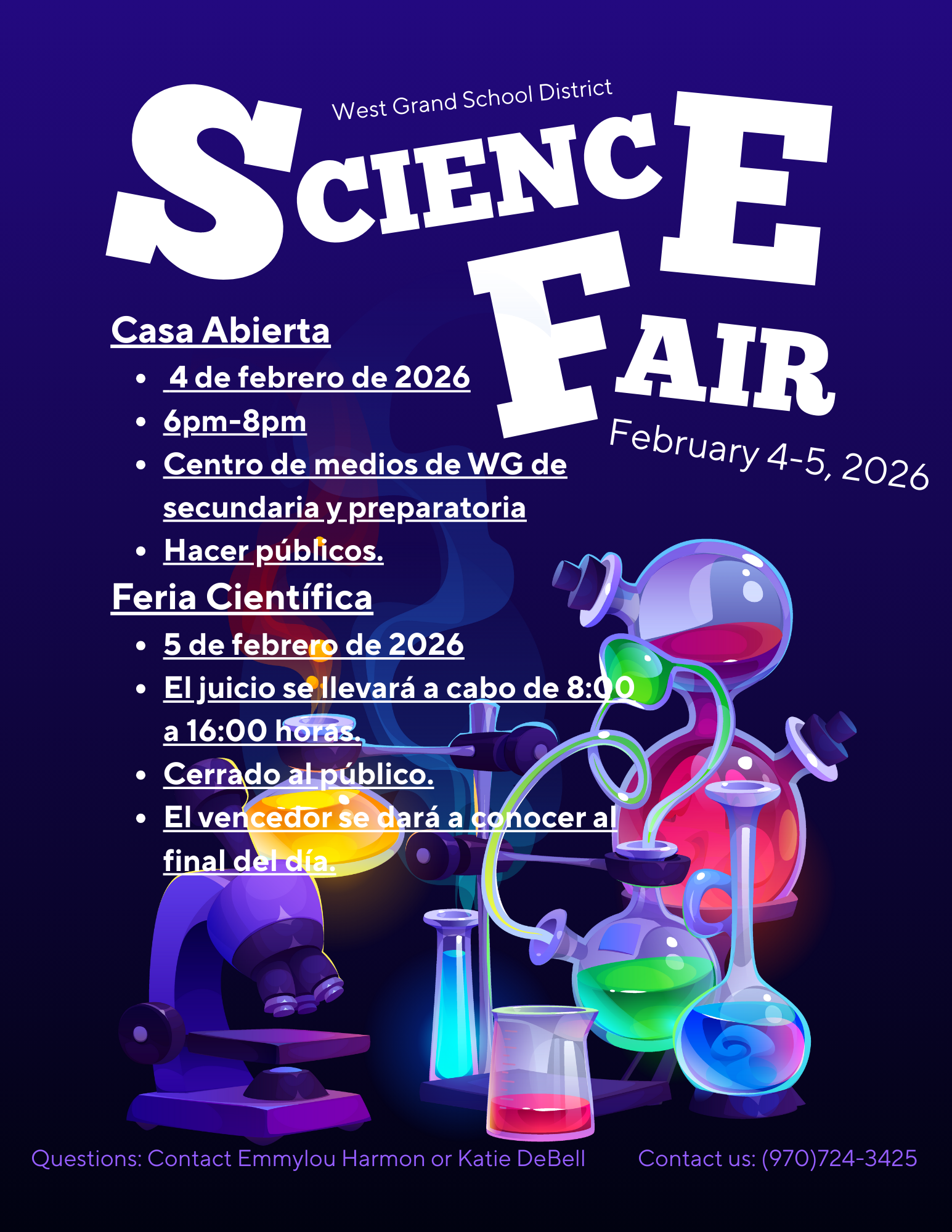 Jornada de puertas abiertas de la feria de ciencias del distrito escolar de West Grand.